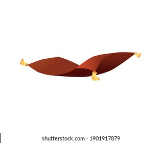 Magic carpet, vector illustration, white background