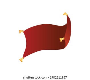 Magic carpet, vector illustration, white background