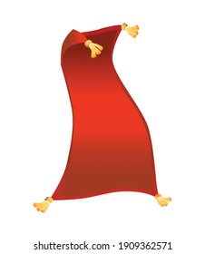 Alfombra mágica, ilustración vectorial, fondo blanco