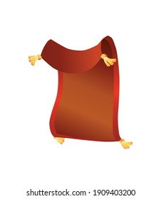 Alfombra mágica, ilustración vectorial, fondo blanco