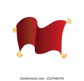 Magic Carpet, Vector Illustration, White Background