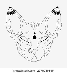 Magic cat tattoo drawing is strange