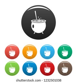 Magic cauldron icon. Simple illustration of magic cauldron vector icon for web design isolated on white background