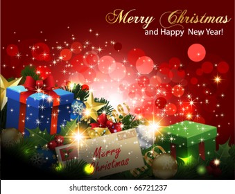 Magic Christmas Background.