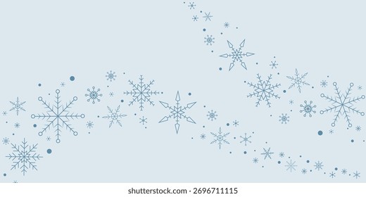 Fundo mágico de Natal com flocos de neve