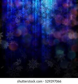 Magic Christmas background with snowflakes. EPS 10 vector file included