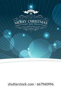 magic christmas background with swirls and vintage frames