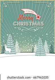 magic christmas background with swirls and vintage frames