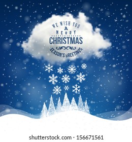 The Magic Christmas Cloud. Christmas background 