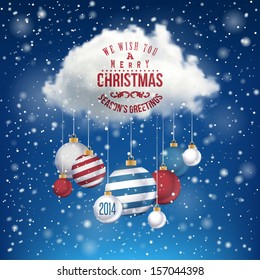 The Magic Christmas Cloud. Christmas background 