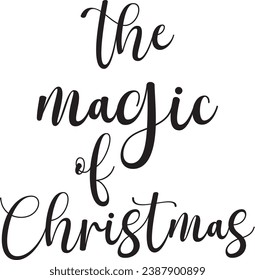 The magic of Christmas, holiday card, Christmas banner, vector illustration