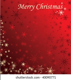 Magic Christmas Red Snowflake Background