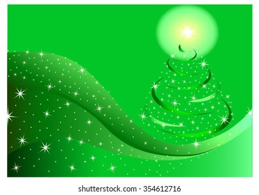 The Magic Christmas Tree. Christmas background
