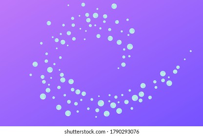 Magic Circle Celebration Blue Background. Holographic Carnaval Dot Background. Christmas Texture. Unicorn Transparent Illustration.