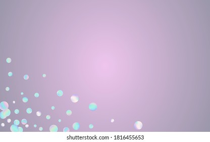 Magic Circle Decoration Blue Background. Colored Independence Dust Design. Effect Texture. Hologram Fun Illustration.