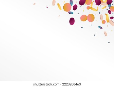 Magic Circle Festival Grey Background. Colorful Invitation Dust Pattern. Independence Design. Holographic Flying Card.