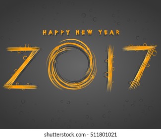 Magic circle happy new year line Growth background,cartoon ,vector, illustration