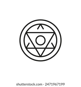Magic circle icon. Simple magic circle icon for social media, app, and web design. Vector illustration.