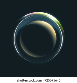 Magic circle light effects. Illustration isolated on dark background. Graphic concept for your design