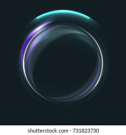 Magic circle light effects. Illustration isolated on dark background. Graphic concept for your design