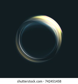 Magic circle light effects. Illustration isolated on dark background. Graphic concept for your design