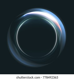 Magic circle light effects. Illustration isolated on dark background. Graphic concept for your design