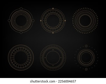 Magic circle. Mystical geometric symbol. Vector illustration.