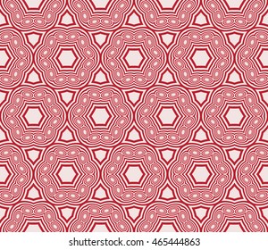 magic circle. Series mirror transformation of circles shapes. Vector illustration. For the interior design, printing, textile industry. pink color