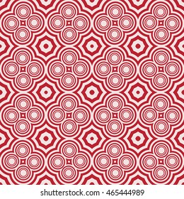 magic circle. Series mirror transformation of circles shapes. Vector illustration. For the interior design, printing, textile industry. pink color