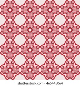 magic circle. Series mirror transformation of circles shapes. Vector illustration. For the interior design, printing, textile industry. pink color