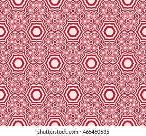 magic circle. Series mirror transformation of circles shapes. Vector illustration. For the interior design, printing, textile industry. pink color