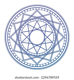 The magic circle, a symbol of mystical geometry. Alchemy is a magic circle