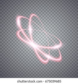 Magic circles light effects. Illustration isolated on transparent background. Graphic concept for your design