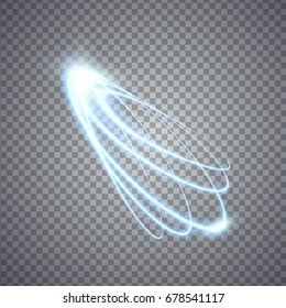 Magic circles light effects. Illustration isolated on transparent background. Graphic concept for your design.