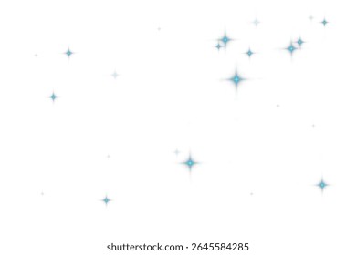  Magic color galaxy PNG. Horizontal space background with realistic nebula, stardust and shining blue stars. Infinite universe and starry night sky. Vector illustration.PNG