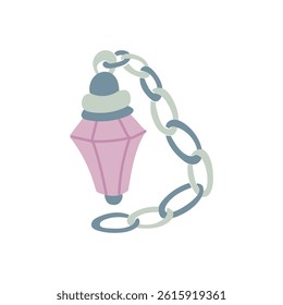 magic colored Aromaculon in the form of a crystal is closed. Witch's marks. Color flat illustration. Projects in the genre of fantasy and magic. Ideal for use in books, games, or jewelry embodying