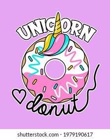 MAGIC COLORED DONUT OF UNICORN