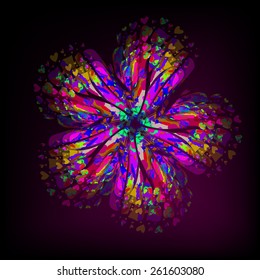 Magic colorful flower. Vector