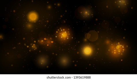 Magic concept. Abstract background with bokeh effect. Texture background abstract black and white or silver Glitter and elegant for Christmas. Dust white. Sparkling magical dust particles.  