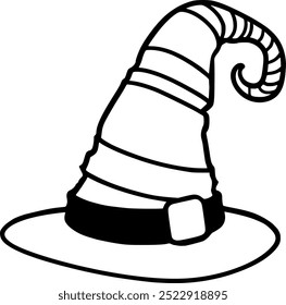 Magic cone hat line icon, outline vector sign, linear style pictogram sign, symbol, vector, art