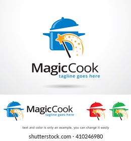 Design-Vektordesign des Magic Cook-Logos 