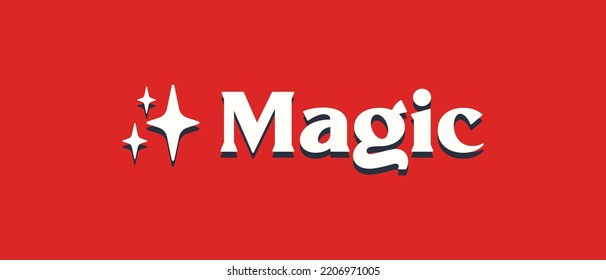 Magic cryptocurrency magic token, Cryptocurrency logo on isolated background with text. vector illustration of Magic token banner design concept.