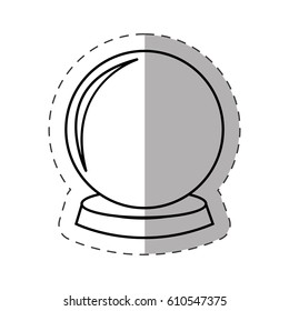 magic crystal ball cut line vector illustration eps 10