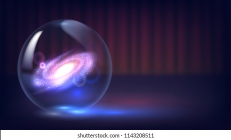 Magic crystal ball of divination. Interpretation of dreams, Psychic, fortune telling