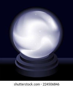 Magic Crystal Ball Fortune Teller Vector Illustration
