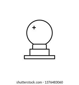 magic crystal ball icon. Element of carnival and amusement icon. Thin line icon for website design and development, app development. Premium icon