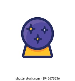 Magic crystal ball icon line style	
