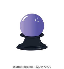 Magic Crystal Ball Icon Vector Design.