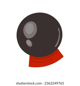 Diseño del vector de iconos de la bola de cristal mágico.
