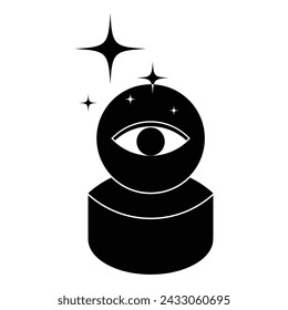 Magic crystal ball icon vector illustration design